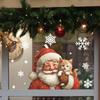 Creative and Warm Santa Claus and Cat Home Glass Door and Window Decoration Stickers