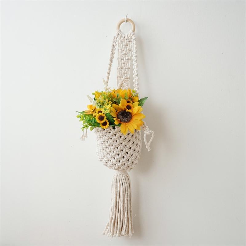 Plant Hanger Indoor Hanging Plant Basket Decorative Flowers Holder Stand for Indoor Outdoor Home Hanging Decorations