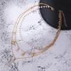 Retro Fashion Star Cross Multilayer Pendant Necklace Fashion Necklace Trendy Temperament Female Necklace