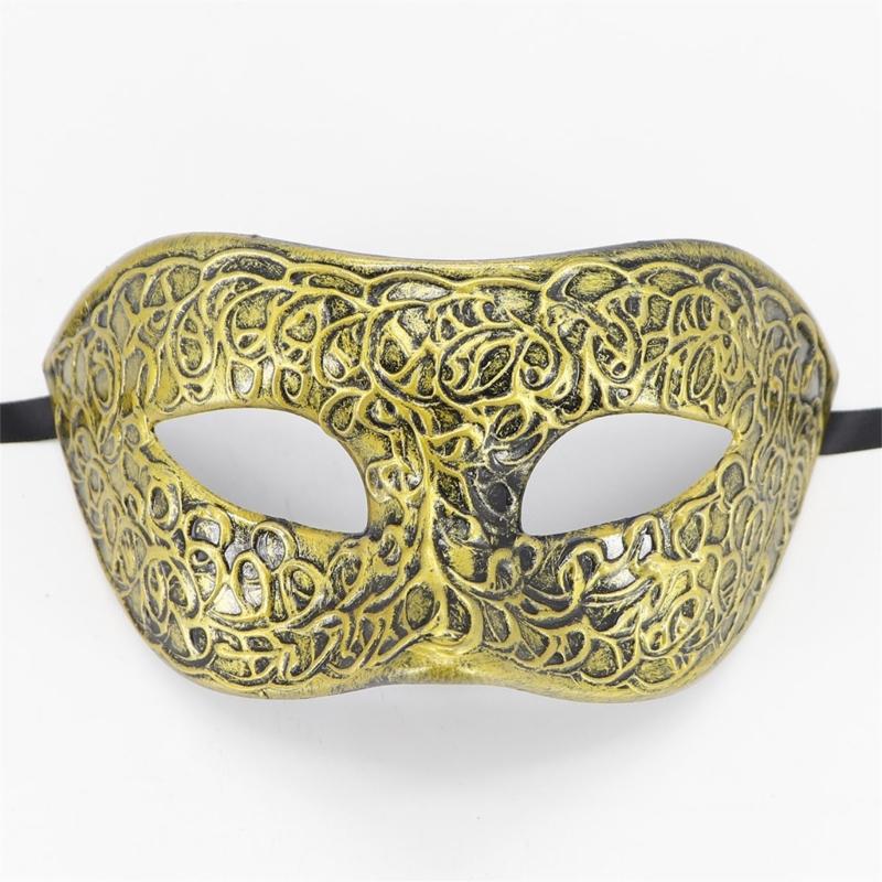 Masque de Mascarade Rétro Masque de Mardi Gras Masque de Fête Vénitien Masque Demi-Visage pour Bal d'Halloween Cosplay Accessoires de Spectacle