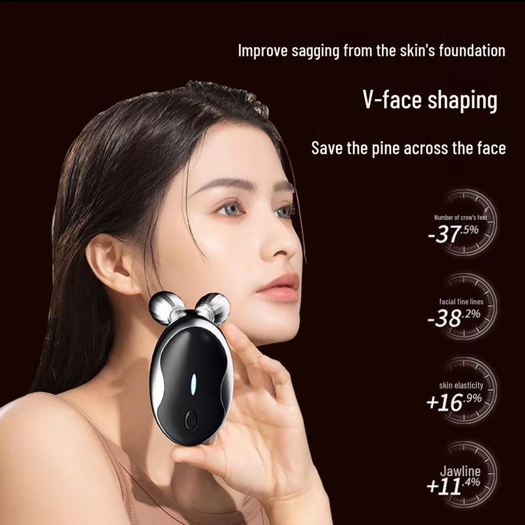 High-Frequency EMS Face Massager: Dual Ball Microcurrent Lifting Device