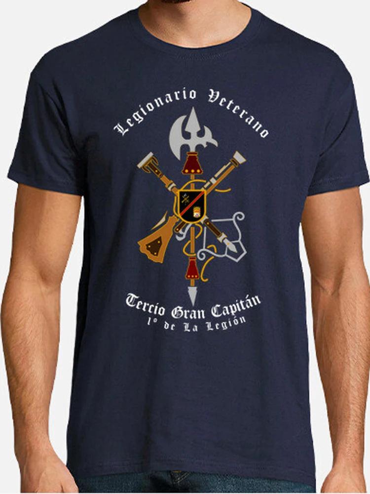 Tercio Gran Capitan Legionář Veterán Španělská legie Pánské tričko Nové 100% bavlna Krátký rukáv Kulatý výstřih Ležérní