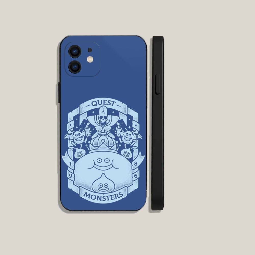 D-Dragon Quest Slime Phone Case For iPhone16,15,14,13,12,11,Plus,Pro Max,XS,X,XR,SE,Mini,8,7 Soft Silicone Black Cover