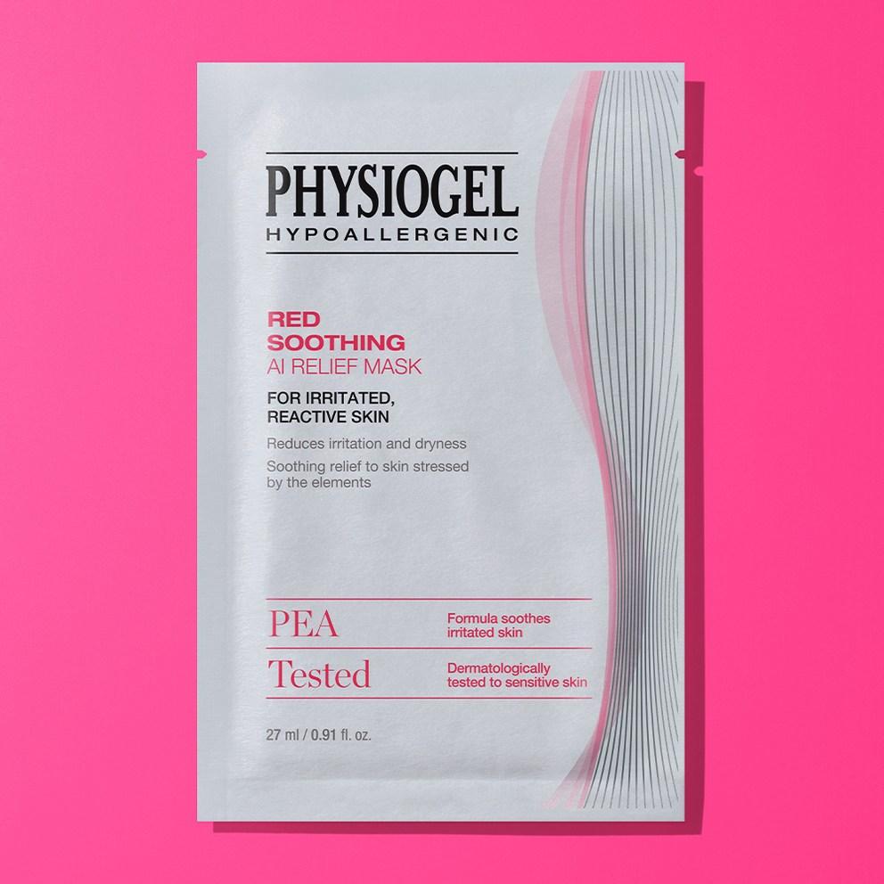 Physiogel Red Soothing AI Relief Mask, 1 Sheet, 6 Count
