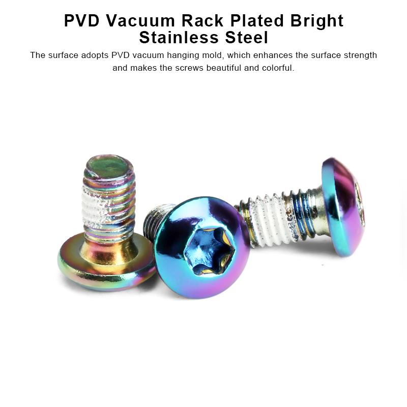 12 Stück Fahrrad-Scheibenbremsschraube M5 x 10 mm T25 Beschichtung Titan bunt MTB Fahrradfarbe Rutschfeste Scheibenschraube Fahrradzubehör