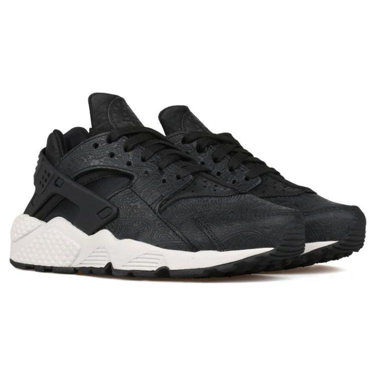 Nike Air Huarache Run Premium Schwarz/Schwarz Hellknochen Damen 683818-010