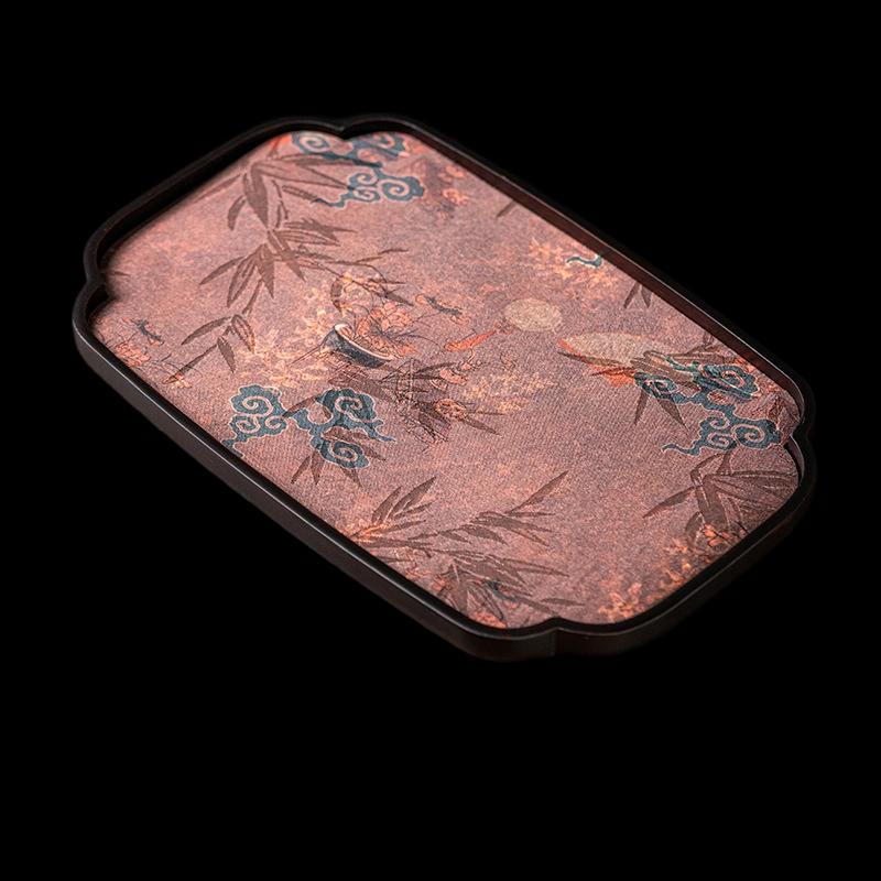 New Chinese Style Retro Wooden Tea Tray