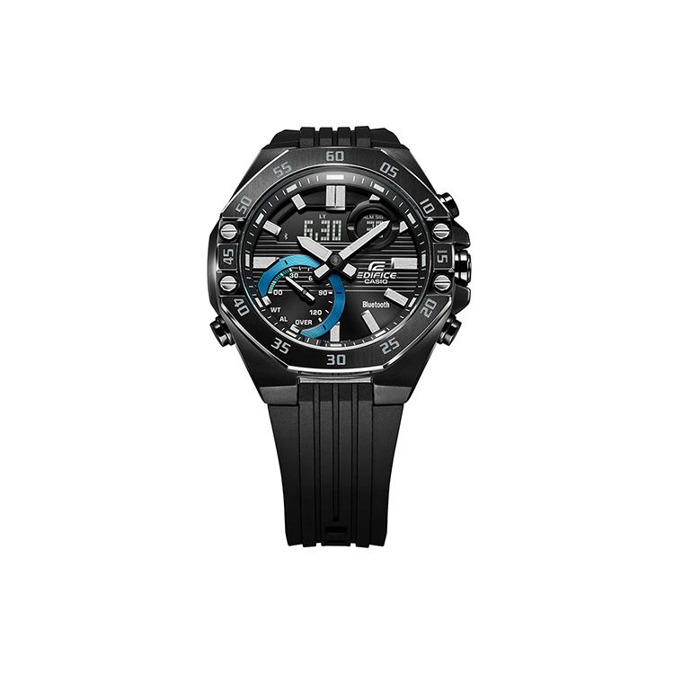 Casio Edifice Smartphone Link Serie Hochleistungs-Quarz-Uhr Harzarmband Herrenuhren Schwarz ECB-10PB-1A