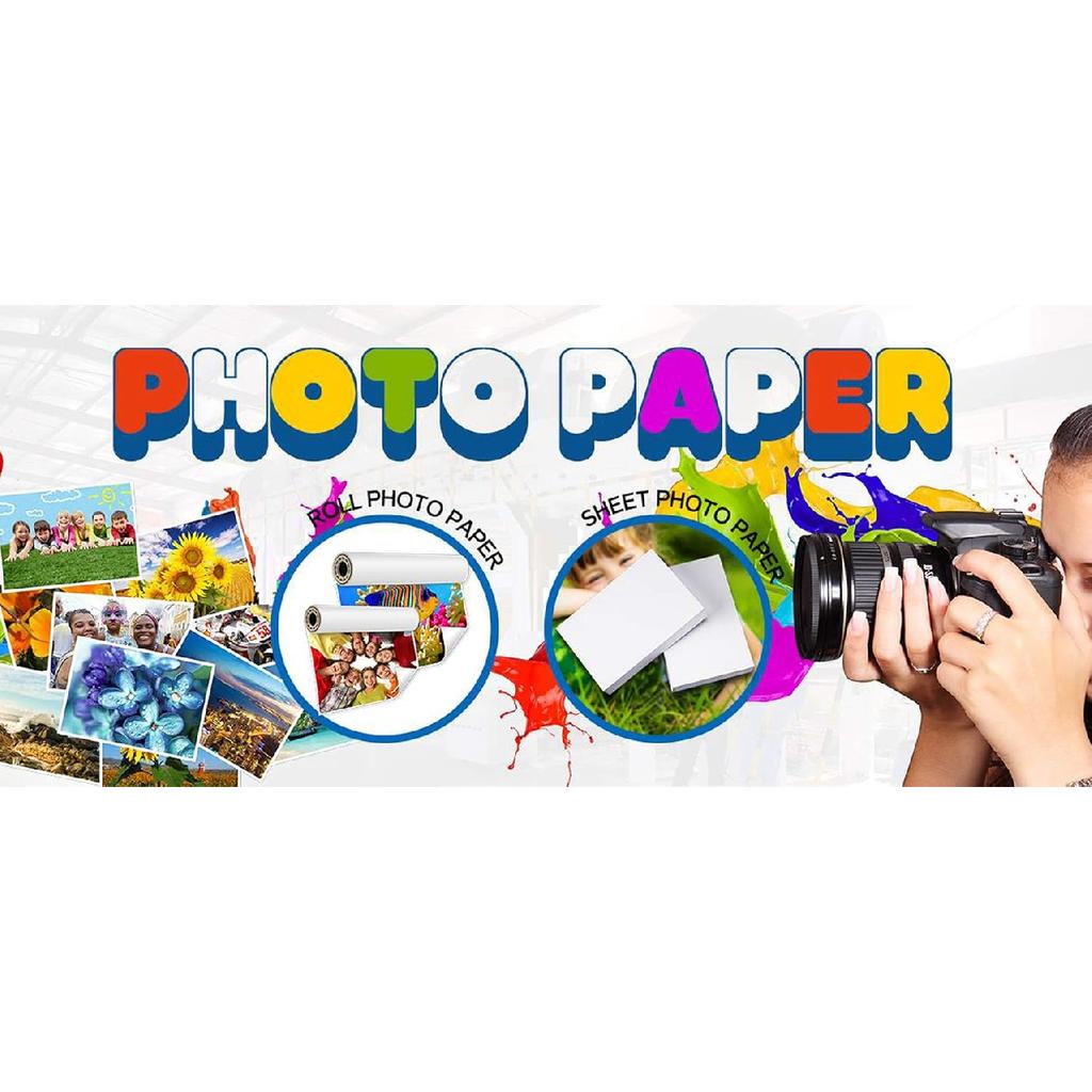 Great Premium Quality Photo Glossy White Paper 8.3"x11.7" A4 Size 20 Sheets Weight 200gsm. Dries Quickly Excellent Price Much Better Finish Colors
