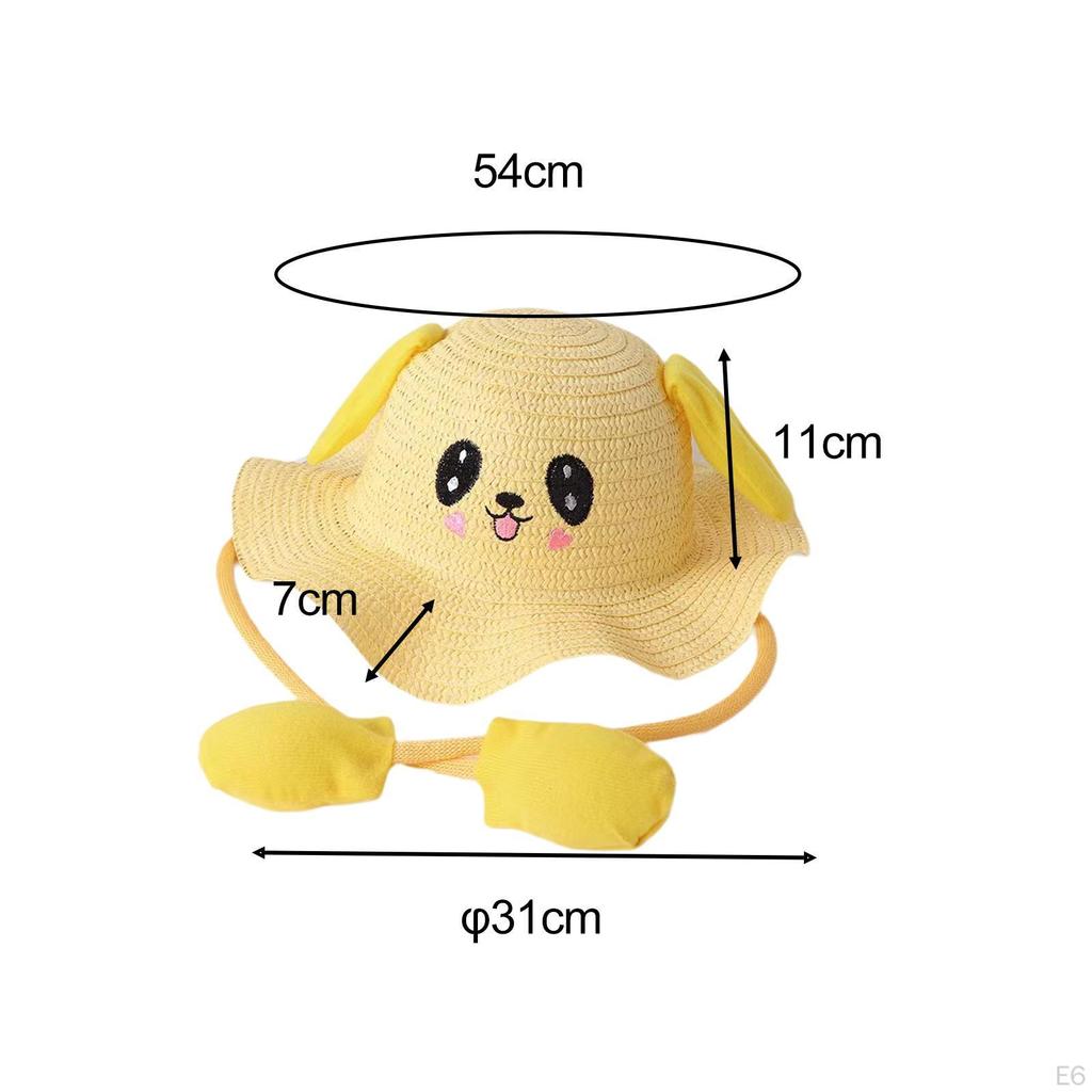 Bunny Straws Hat Caps Cute Fashionable Sun for Trips Fancy Dress Parties Gift