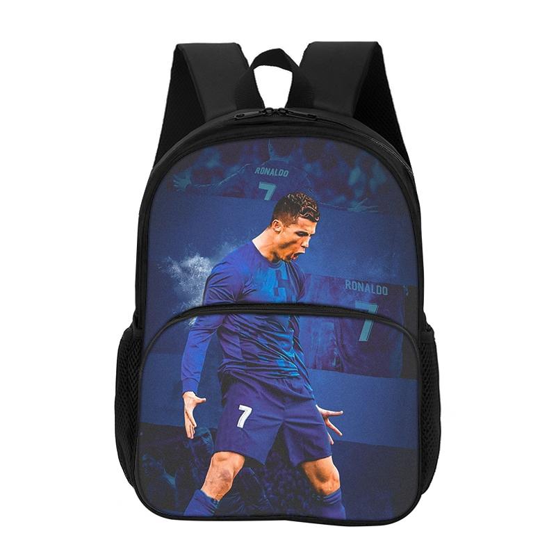 Children Rucksack Carry Bags Pencil Carrier M-Mbappe 3Pcs set with Front Pocket Backpack Football Star Rucksack