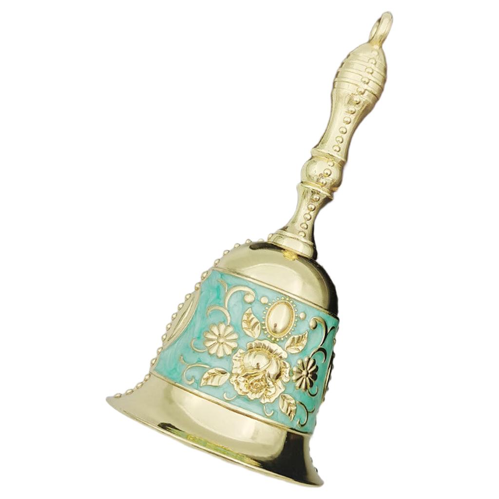 Metal Tea Hand Bells Service Handbell Dinner Bells Loud Call Handbell Vintage Metal Handbells with Delicate Handle