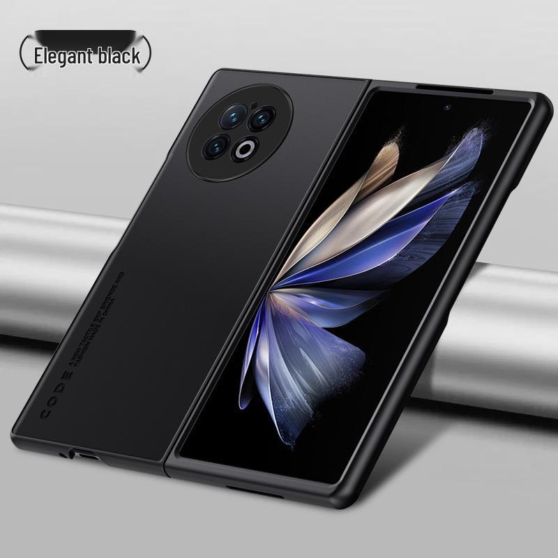 Vivo X Fold5 Luxury Leather Business Protective Case – Anti-fall, Plain Leather Grain Design