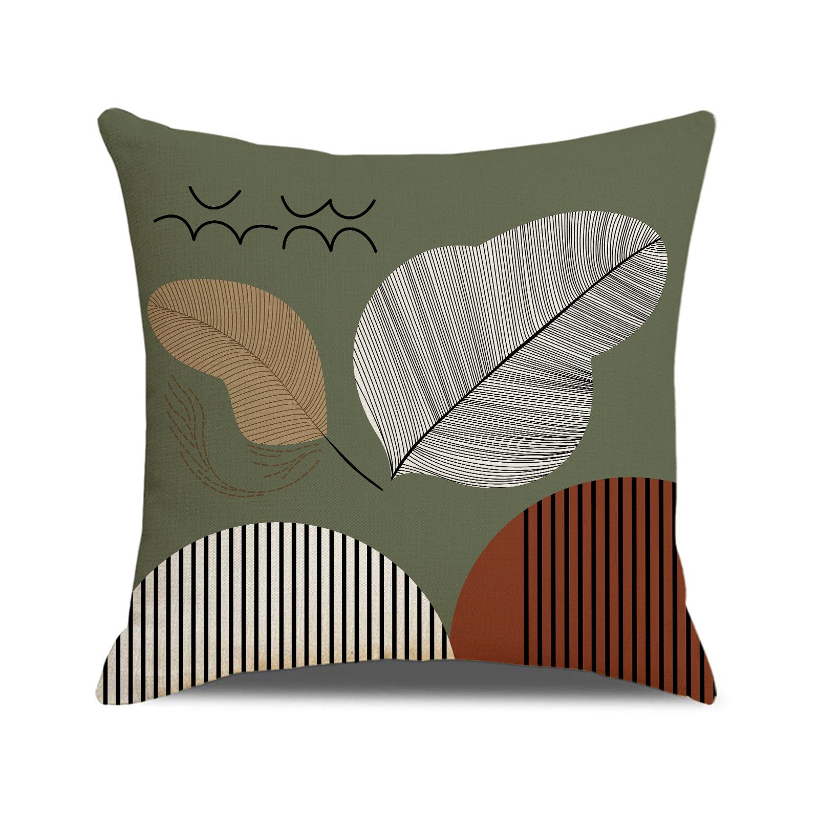 

Simple and Versatile Pillow Case Indoor Nordic Style Home Sofa Cushion Linen Stain-resistant Breathable Seat Cushion 45X45cm (single pillowcase)