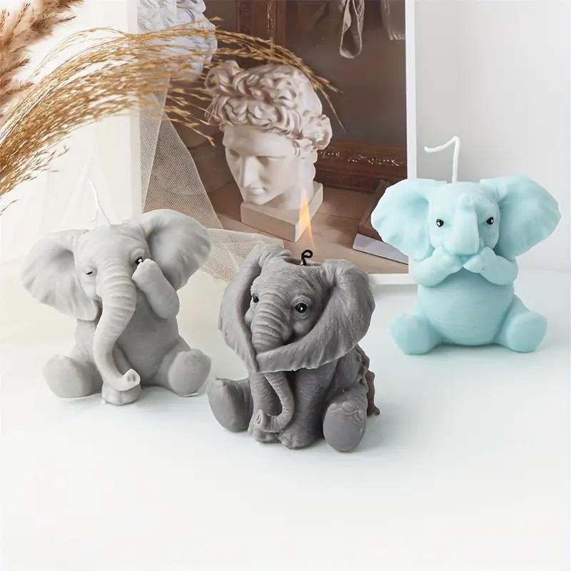 Silicone Elephant Candle Mold Minimalist Animal-Shaped Aroma Relax Plaster Casting Mold DIY Handmade Home Decor Craft Tool