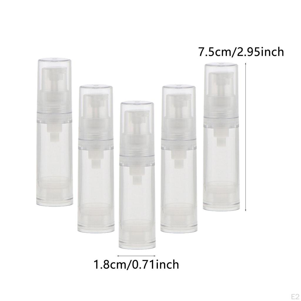5 Pcs. Refillable Airless Spray Bottle Pump for Travel