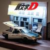 1/32 INITIAL D AE86 Alloy Car Model Diecast Toy Vehicles 4 Doors Opened Car Model Miniature Model With Light Toys For Children