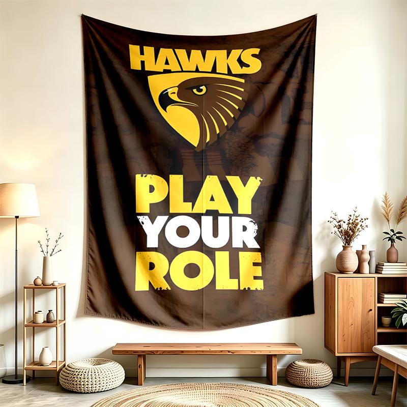 Hawthorn Hawks  (1) Tapestry Suitable For Decorating Homes Dorms And Bedrooms Soft To The Touch And A Perfect Gift For Friends And Family