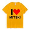 Funny I Love Mitski Graphics T-Shirt Unisex's 100% Cotton Short Sleeve T Shirts Summer Harajuku Tee Shirt Unisex Clothing Tshirts