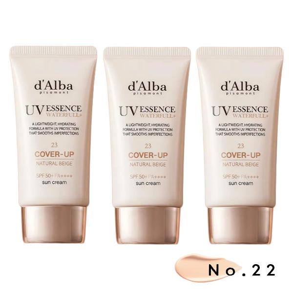 d'Alba Waterfull Tone-Up Sun Cream Natural Cover Beige 50ml (Light / Warm) SPF50+ PA++++ (10 Options)