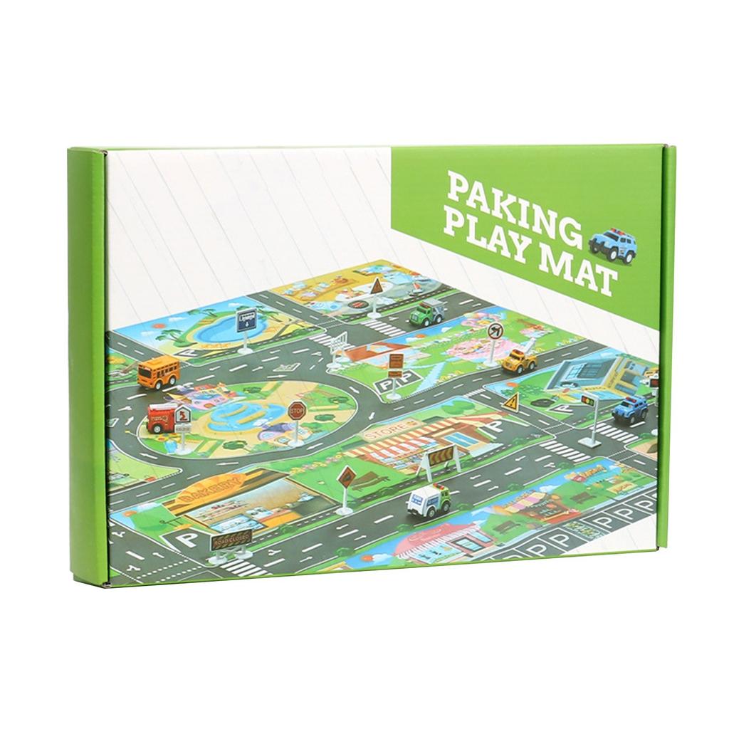 Kids City Road Map Car Play Mat Educational Vehicle Play Rug for Bedroom Playroom Carpet Toy for Children