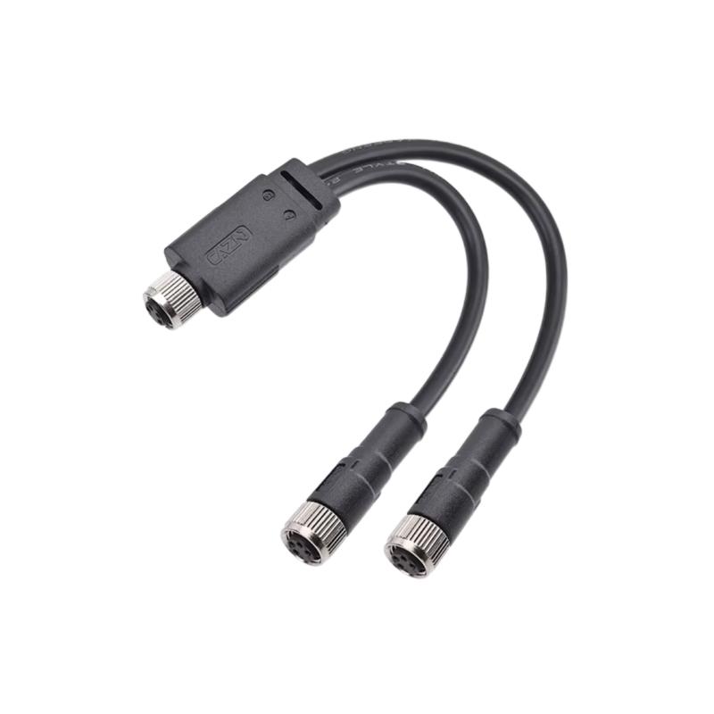 Wasserdichter Y-Typ-Splitter M8 Stecker Buchse Mit 1M Drahtkabel Gewindeanschluss für Kamera Monitor Medizinische E-Bikes