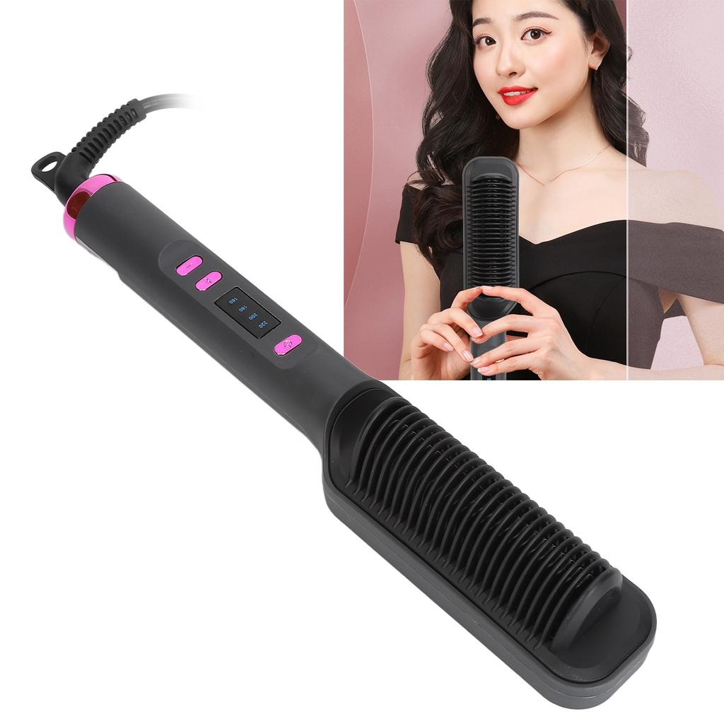 Hair Straightener Brush Fast Heat Less Damage Frizz Temps Women Electric Hot Comb for Home