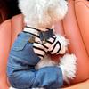 1pc Pet Clothes, Dog/Cat Outfit, Stylish & Cute Apparel for Small Dogs, Comfortable Striped Classic 4-Leg Pants Design for Small Breed