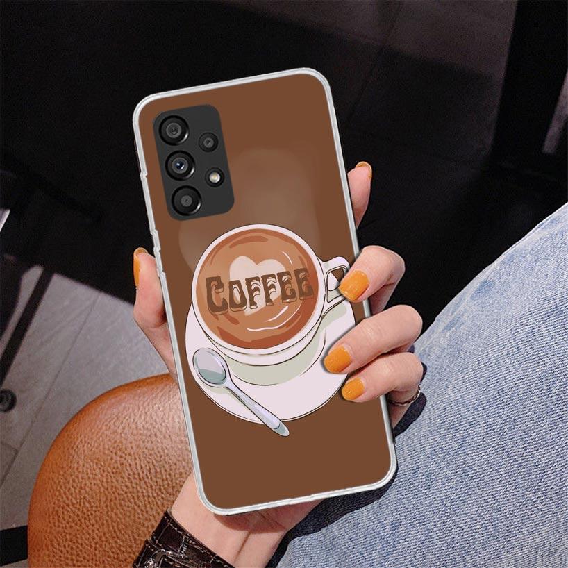 Coffee Wine Cup Phone Case For Samsung Galaxy A17 A16 A15 A14 A13 A57 A56 A55 A54 A53 A37 A36 A35 A34 A33 A26 A25 A24 A23 Galaxy