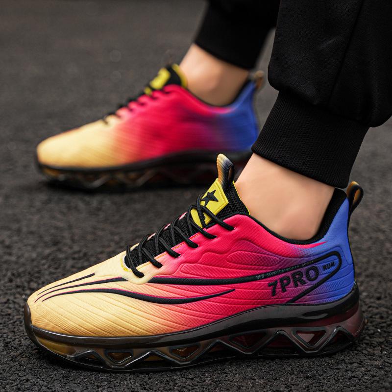 

Большие мужские кроссовки 2025 на толстой подошве, амортизирующие, износостойкие, нескользящие, спортивные, для студентов, для тренировок, для физических тестов, для бега 46