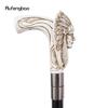 White Resin Feather Skull Head Walking Cane Fashion Decorative Steel Stick Gentleman Elegant Cosplay Cane Knob Crosier 97cm