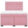 Maison Exclusive - Sommier à lattes de lit avec matelas Rose 160x200 cm Velours