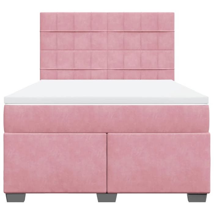 Maison Exclusive - Sommier à lattes de lit avec matelas Rose 160x200 cm Velours