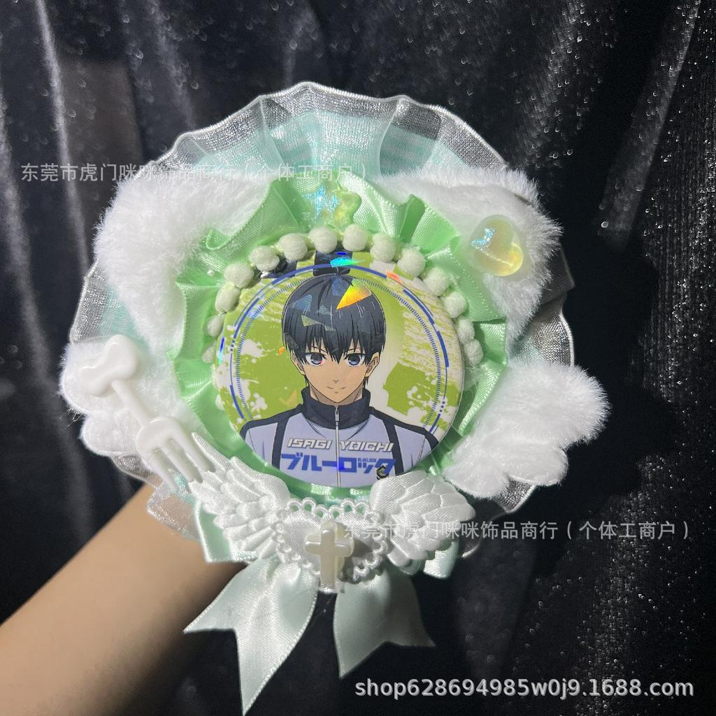 Cute Angel Wings Puchi Cabbage Original Handmade Lace Valley Beauty Badge Pain Bag Peripheral Accessories 58mm