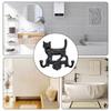 Cat Hooks Rustic Cute Iron Hanger Double Wall Hooks For Hat Key Bag Purse Clothes Farmhouse Entryway Bathroom Kitchen