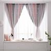 For Panels Autohesion 2 Curtains Windows For Bedroom Girls Kids Baby Window Curtain Double Layer Star Cut Out Living Room Decor Wall Home