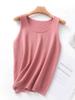Women's Round Neck Sleeveless Sweater: New Autumn/Winter Knit Top, Versatile Slim Fit Vest for Layering.