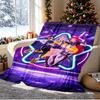 KPop Dämonenjäger Muster Decke für Heimdekoration, Bett, Sofa, Auto Reisen, Camping, Geeignet für Alle Jahreszeiten, Geburtstags-Weihnachtsgeschenk