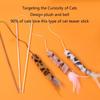 Cat Furry Toy Wands Toy with Furry LeopardPrint Lovely Teasers for Kitten or Cats Plaything Gift for Indoor Cat