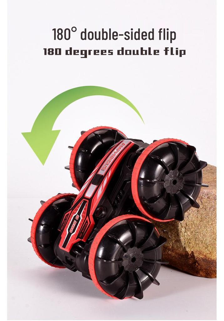 Amphibious Remote Control Stunt Car - Double-Sided Land & Water Toy Vehicle
