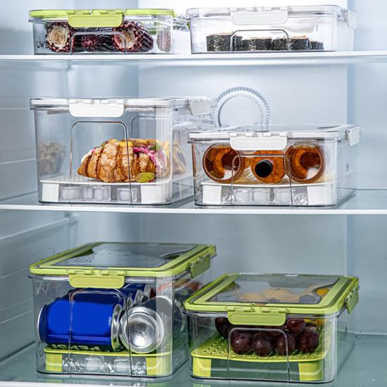 Food Storage Box Snack Box Container with Lid Large Capacity BPA Free Transparent Design Easy to Clean Divided Serving Tray