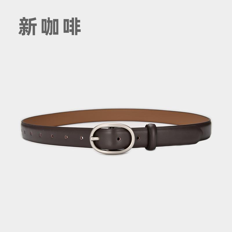 

Ремень женские зимние повседневные джинсы с декоративным тонким поясом из коровьей кожи черный простой женский ремень 105cm