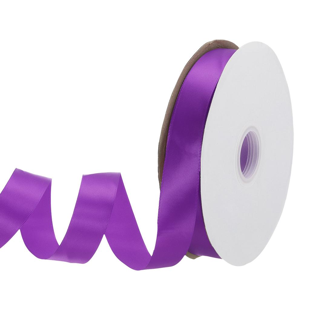 Jednostronna rypsowa wstążka poliestrowa satynowa wstążka jednokolorowa wstążka z tkaniny do rękodzieła dekoracji ślubnych pakowania prezentów 1"x100 jardów