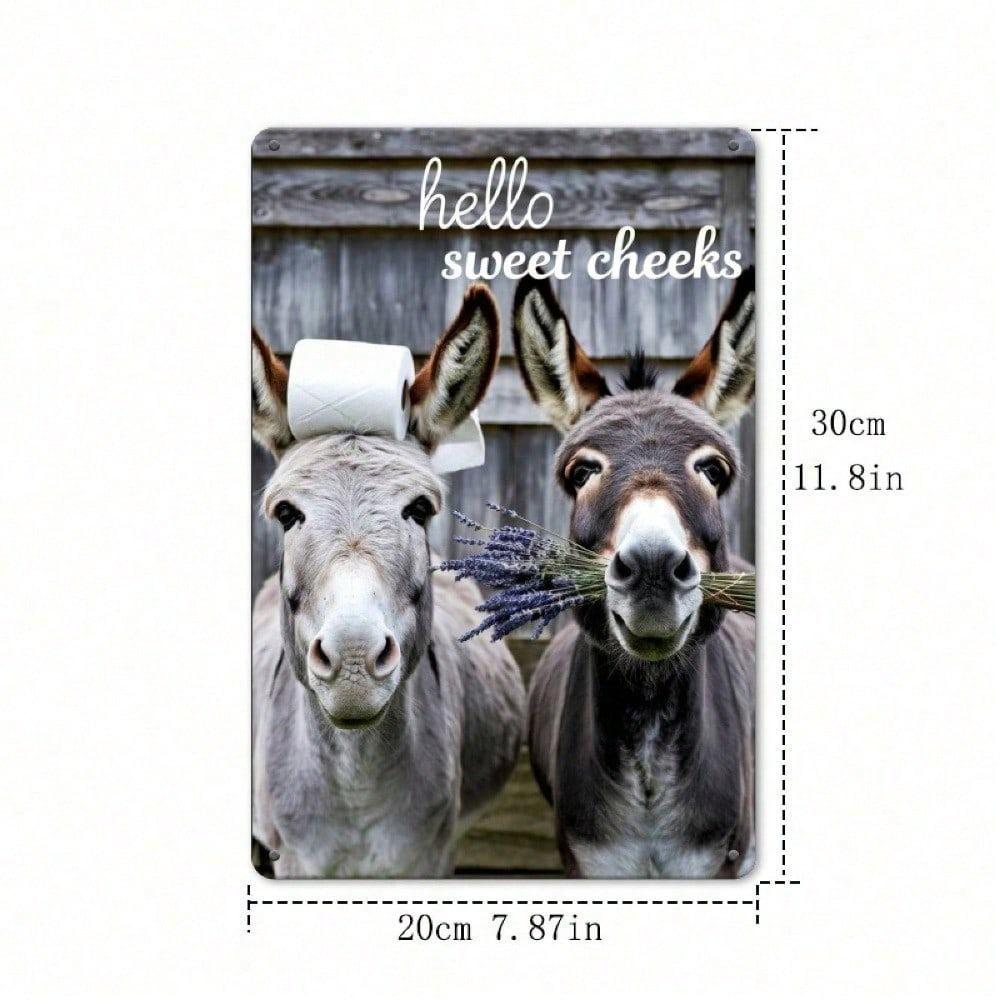 Vintage Donkey Metal Poster Wall Art Home Decor Bar Gift