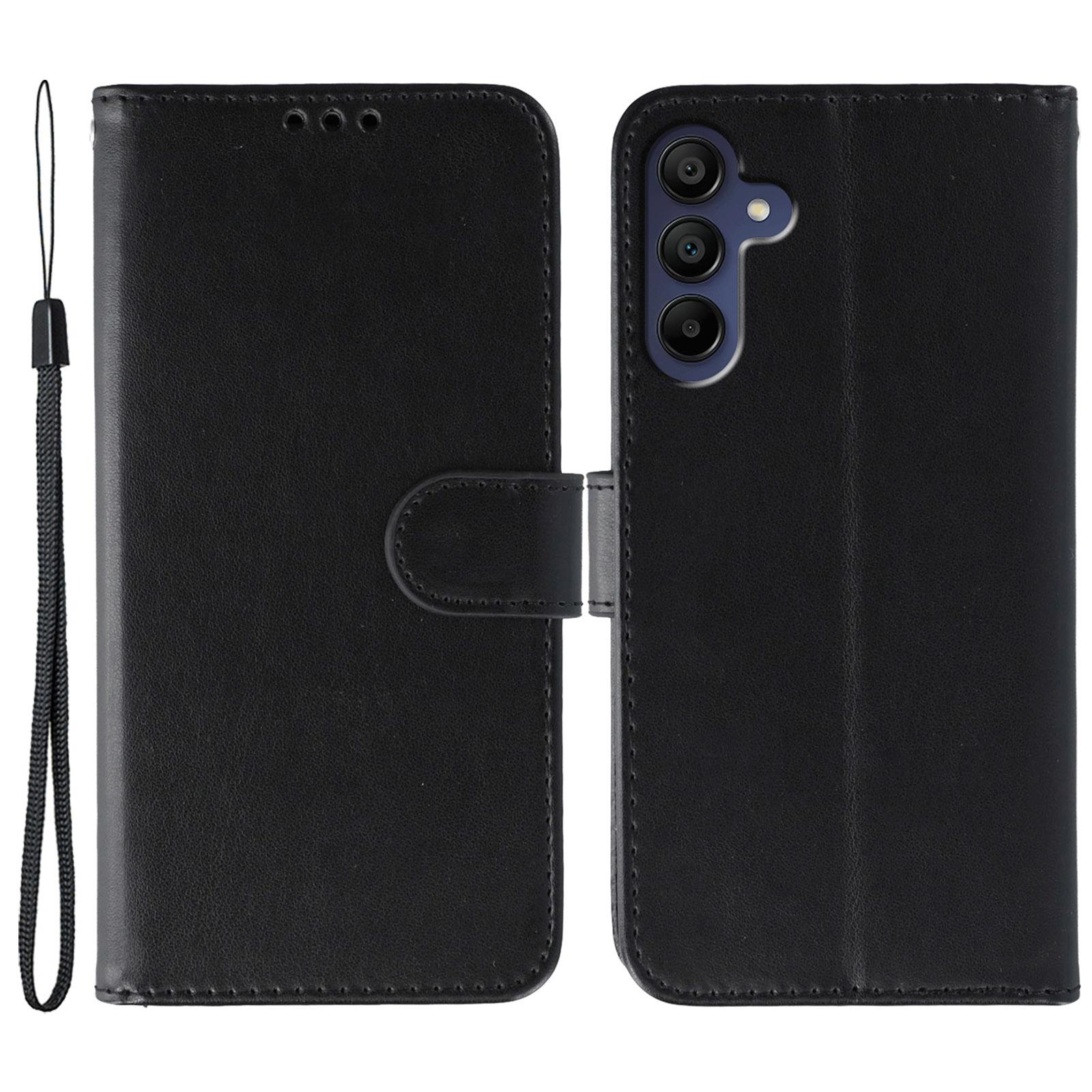 

Чехол-книжка из искусственной кожи для Samsung Galaxy S25 FE с ремешком Black