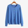 Women's Round Neck Knit Cardigan - Autumn Lightweight Short Coat, Casual Style