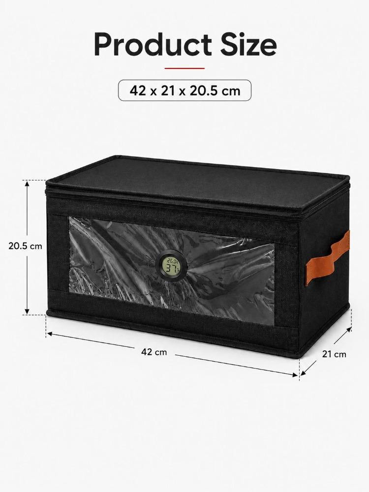 3D Printer Filament Storage Box Non Woven Foldable Organizer With Hygrometer Clear Window For Home Office 3D Printing Workspace