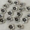 Handmade Thailand Silver Five-Petal Flower Pendant Spacer Beads for DIY Bracelets