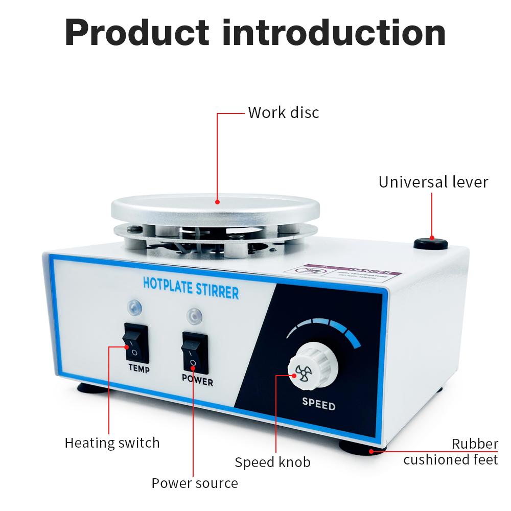 78-1 Hot Plate Magnetic Stirrer 2L Digital Heating Magnetic Stirrer Lab Adjustable Stirrer Thermostatic Devices 2600rpm EU Plug