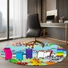 Numberblocks Printed Round Rug Carpet Chair Rug Area Rug Entryway Doormats,for Office Chair Living Room Bedroom Kitchen Room.